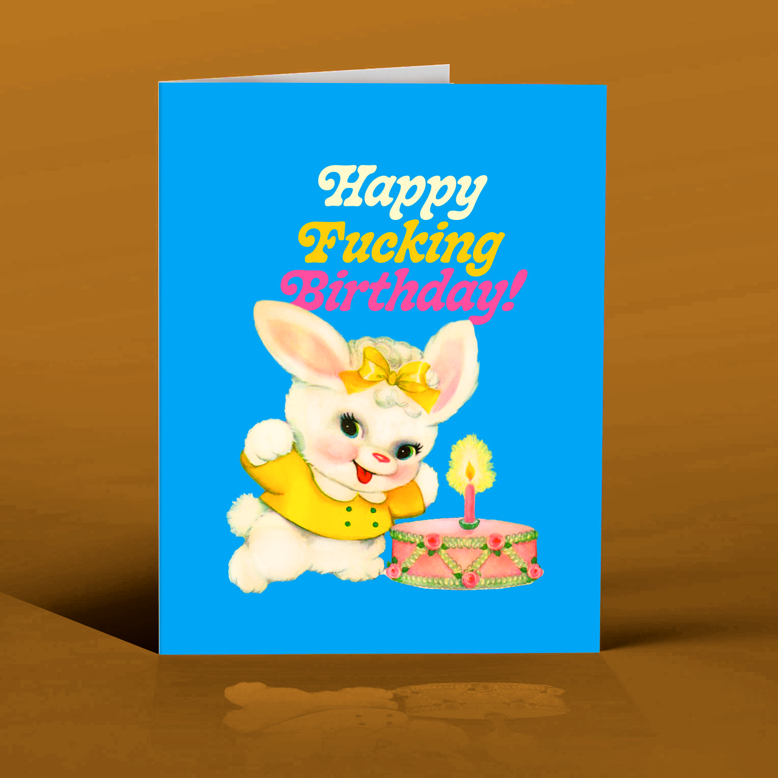 BUNNY BLUE! birthday card