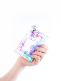 Cute and Icy Liquid Glitter Tiny Wallet - Purple