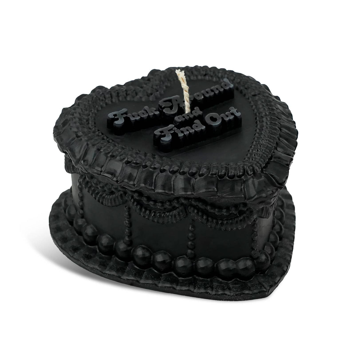 Fuck Around and Find Out Heart Candle (funny cake candle)
