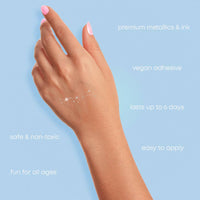 MILKY WAY | METALLIC SILVER TEMPORARY TATTOOS
