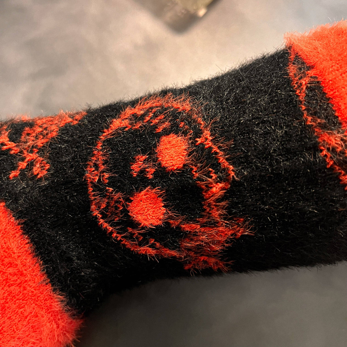 Fuzzy Pumpkin Cat Socks | Silky soft | Halloween