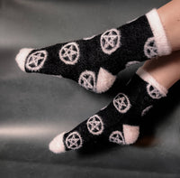 Fuzzy Pentagram Socks | Silky soft | Pentacle | witch