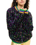 Mardi Gras confetti sequin jacket-Adult LG SIZE