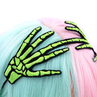 Embroidered Skeleton Hand Headband