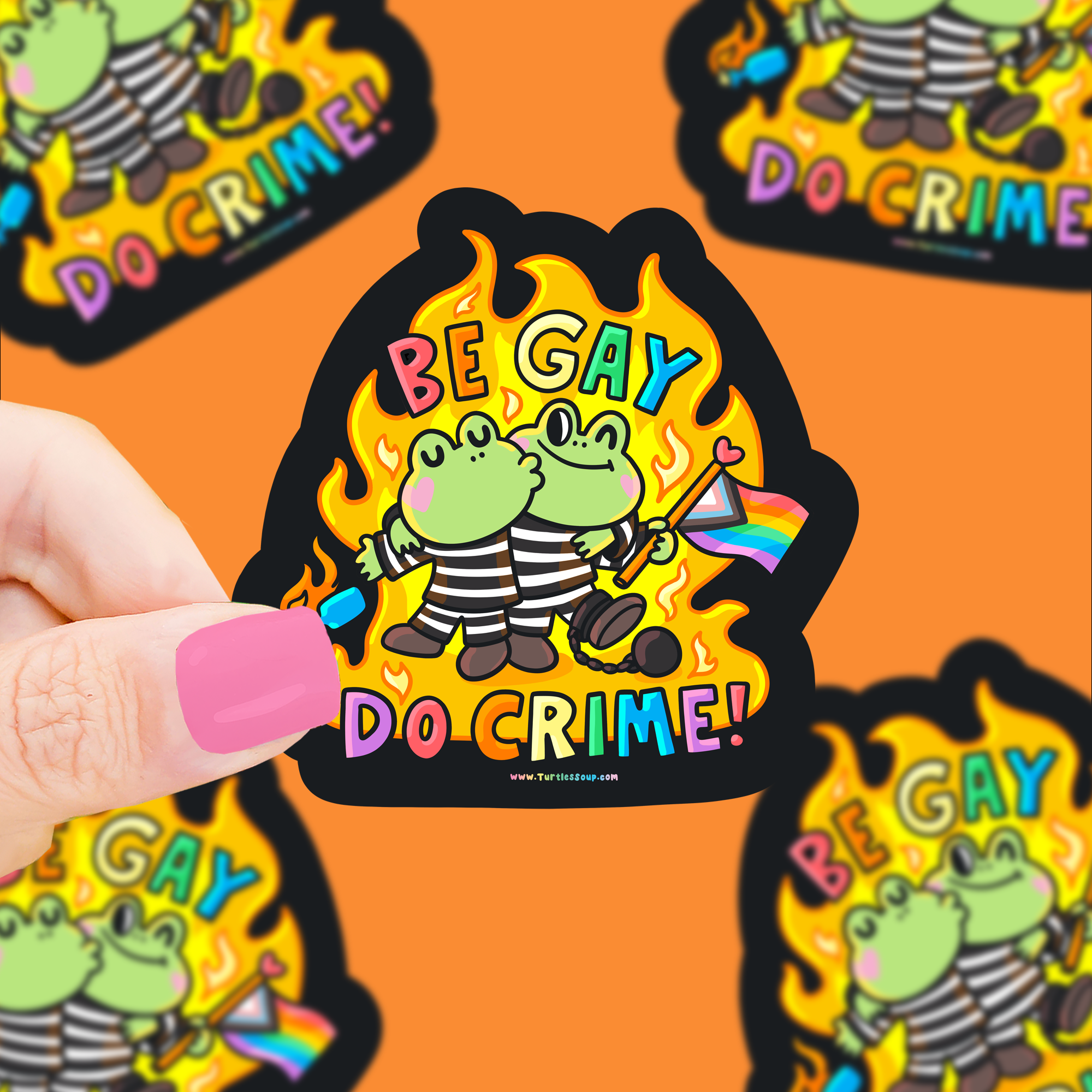Be Gay Do Crime, Funny, LGBTQ, Pride, Vinyl Sticker