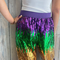 Nolaverse Mardi Gras Ombre Sequin Jogger