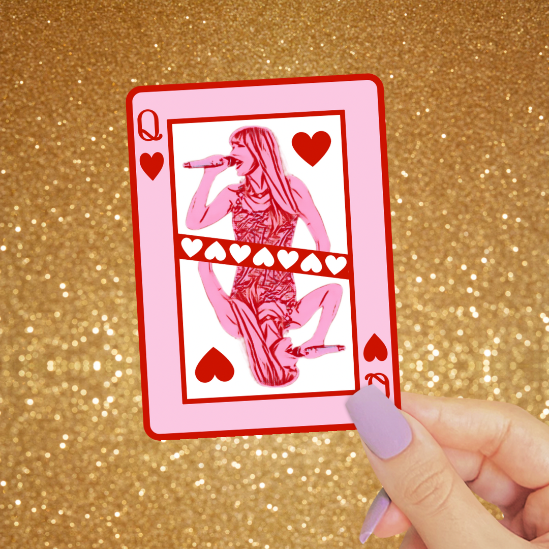 Queen of Hearts Taylor Swift Sticker, Swiftie Lover Era