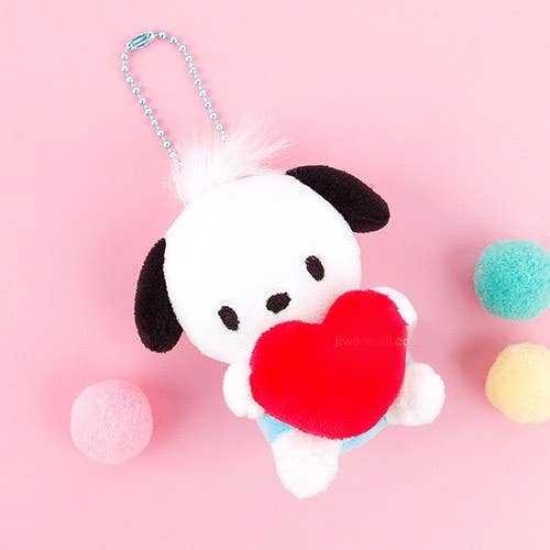 Sanrio Characters with LOVE Hearts Key Ring, Bag Charm 8cm