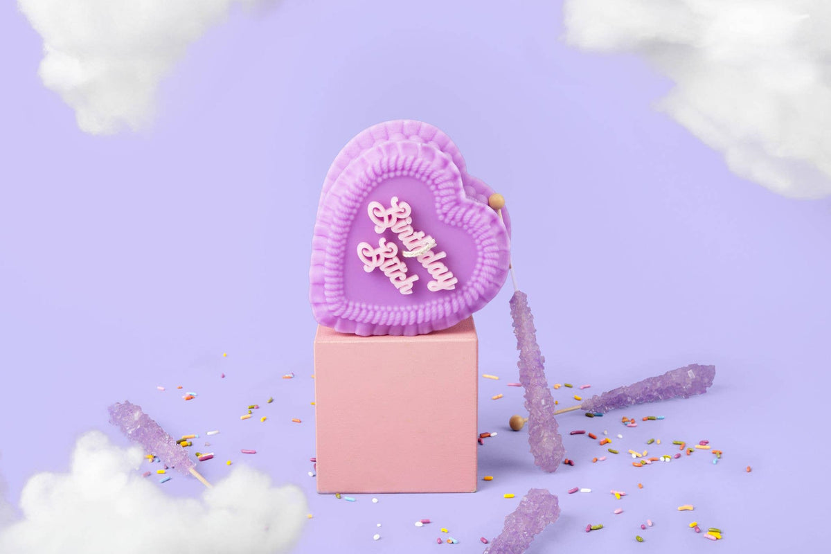 Birthday Bitch Heart Candle (birthday gift, funny gift)