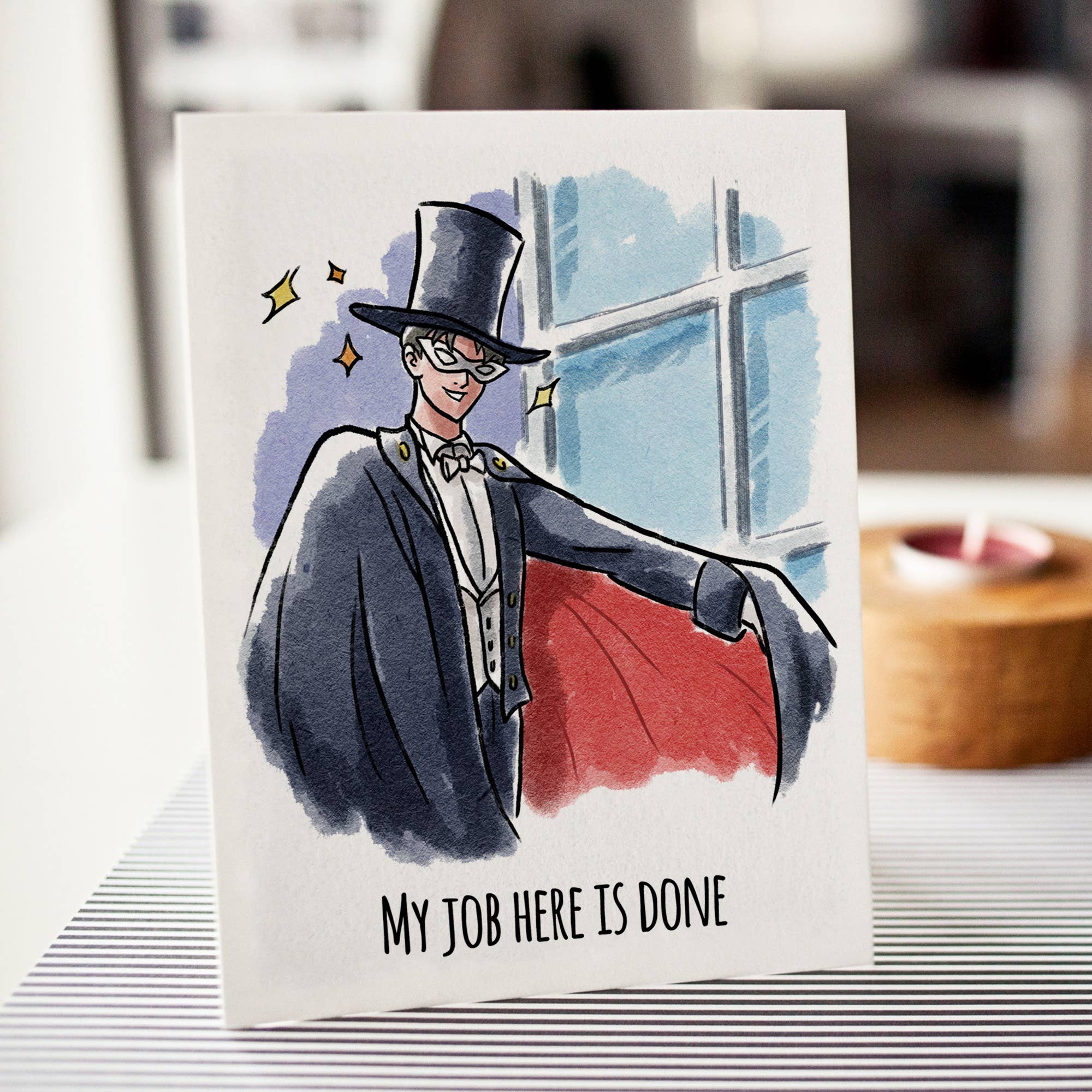 "Work Here is Done" Lunar Guardian Manga Anime Card