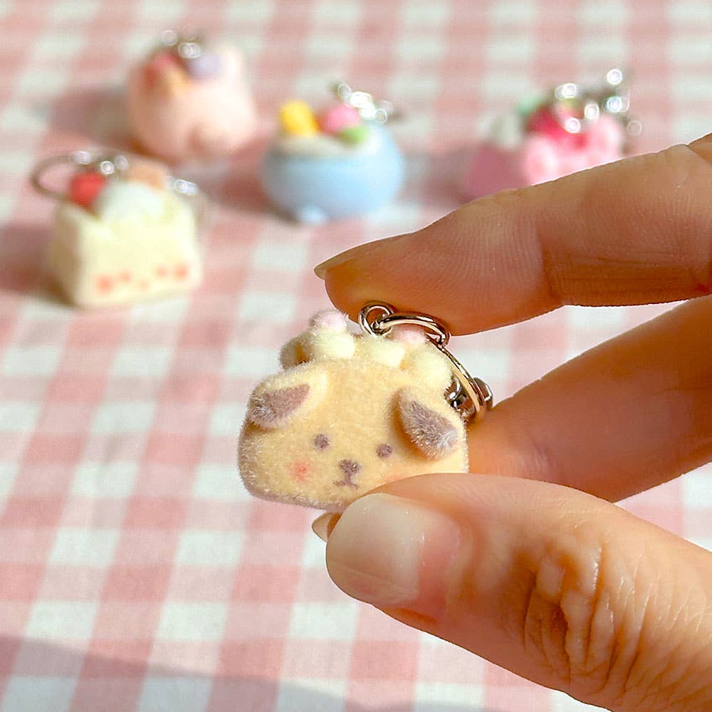 Fuzzy Cake Keychain Blind Box (Random Style)