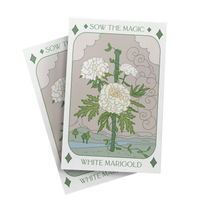 White Marigold Tarot Seed Packet