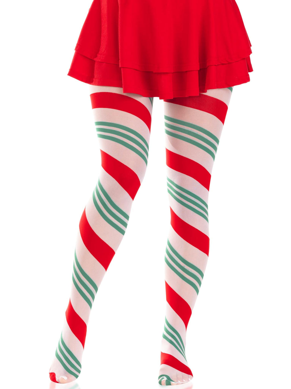 Lane Holiday Ribbon Striped Tights