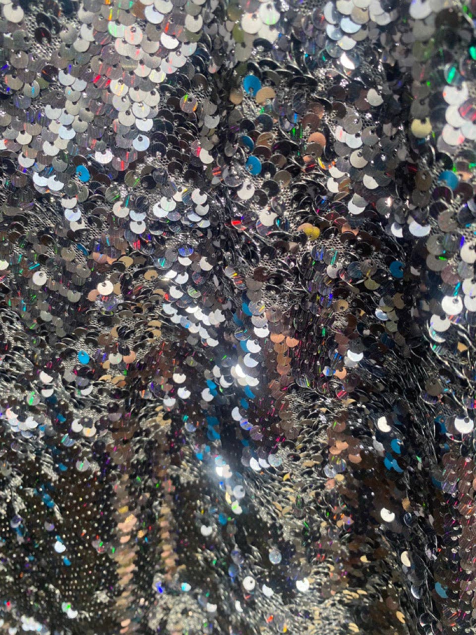 Petrol Black Holographic Sequin Maxi Kaftan Gown / Kimono Robe