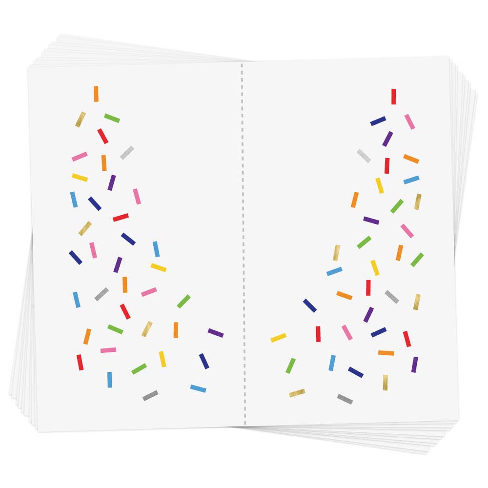 Rainbow Sprinkle Eye Jewel Temporary Tattoo