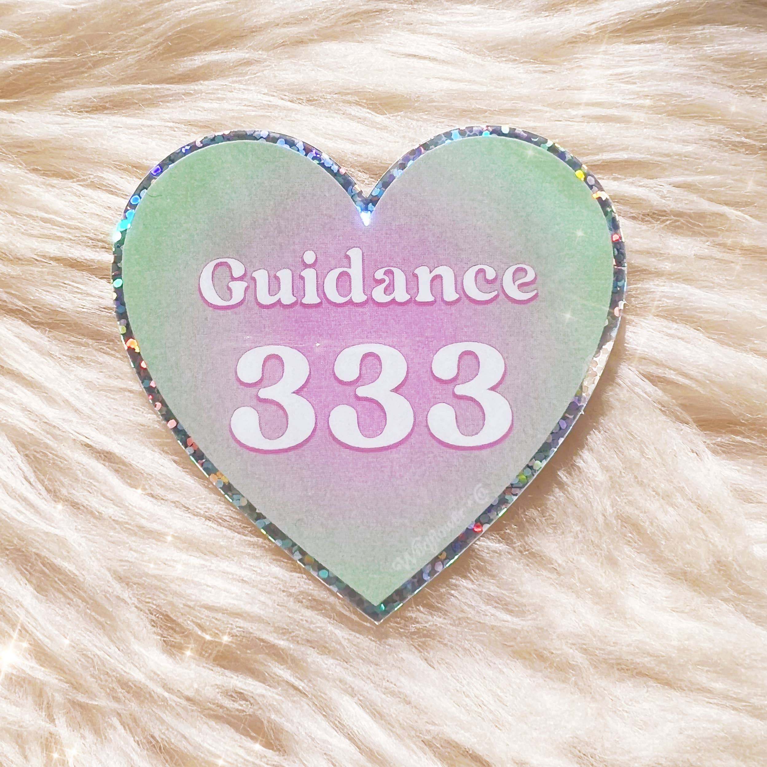 Angel Number Heart Sticker - Manifest Protection Alignment +