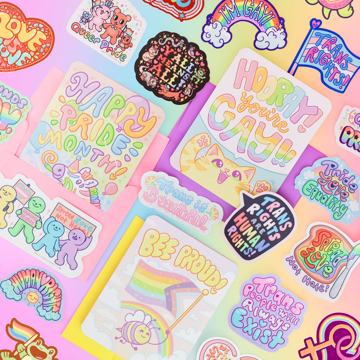 Happy Pride Month, Zebra, LGBTQ, Queer Card with Envelope