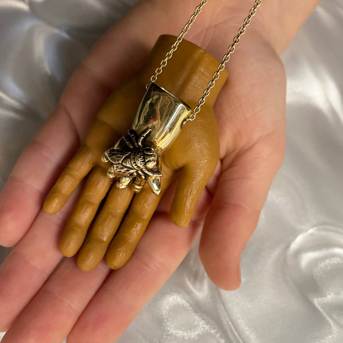 Fly in Hand Necklace