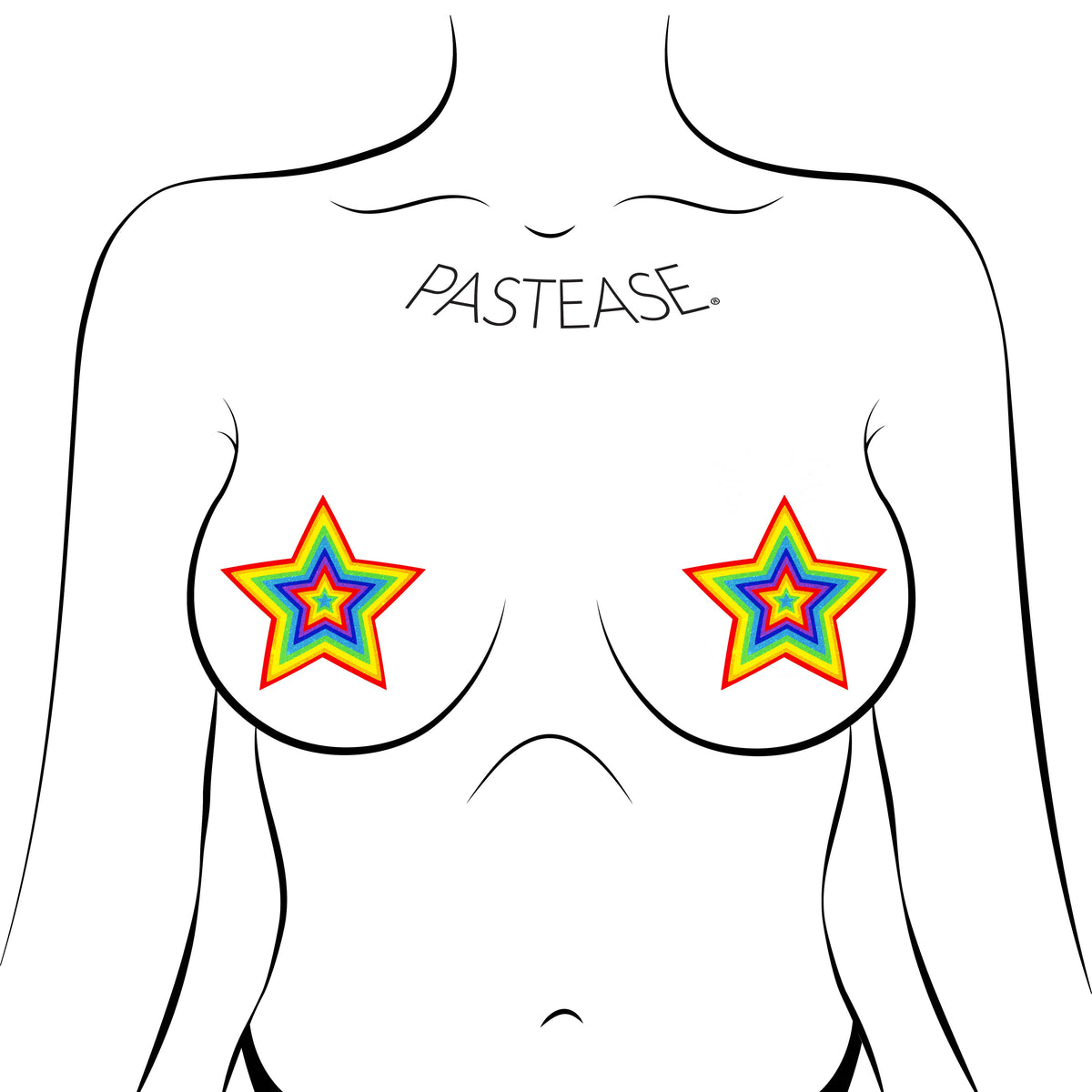 Star: Velvet Rainbow Pumping Nipple Pasties by Pastease®