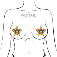 Star: Velvet Rainbow Pumping Nipple Pasties by Pastease®