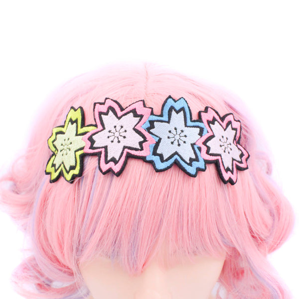 Pop Art Sakura Cherry Blossom Headband - Handmade in the USA