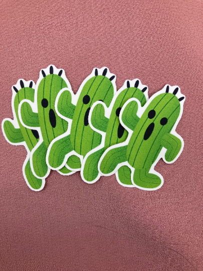 Cactuar final fantasy sticker- vinyl sticker mog ffxiv