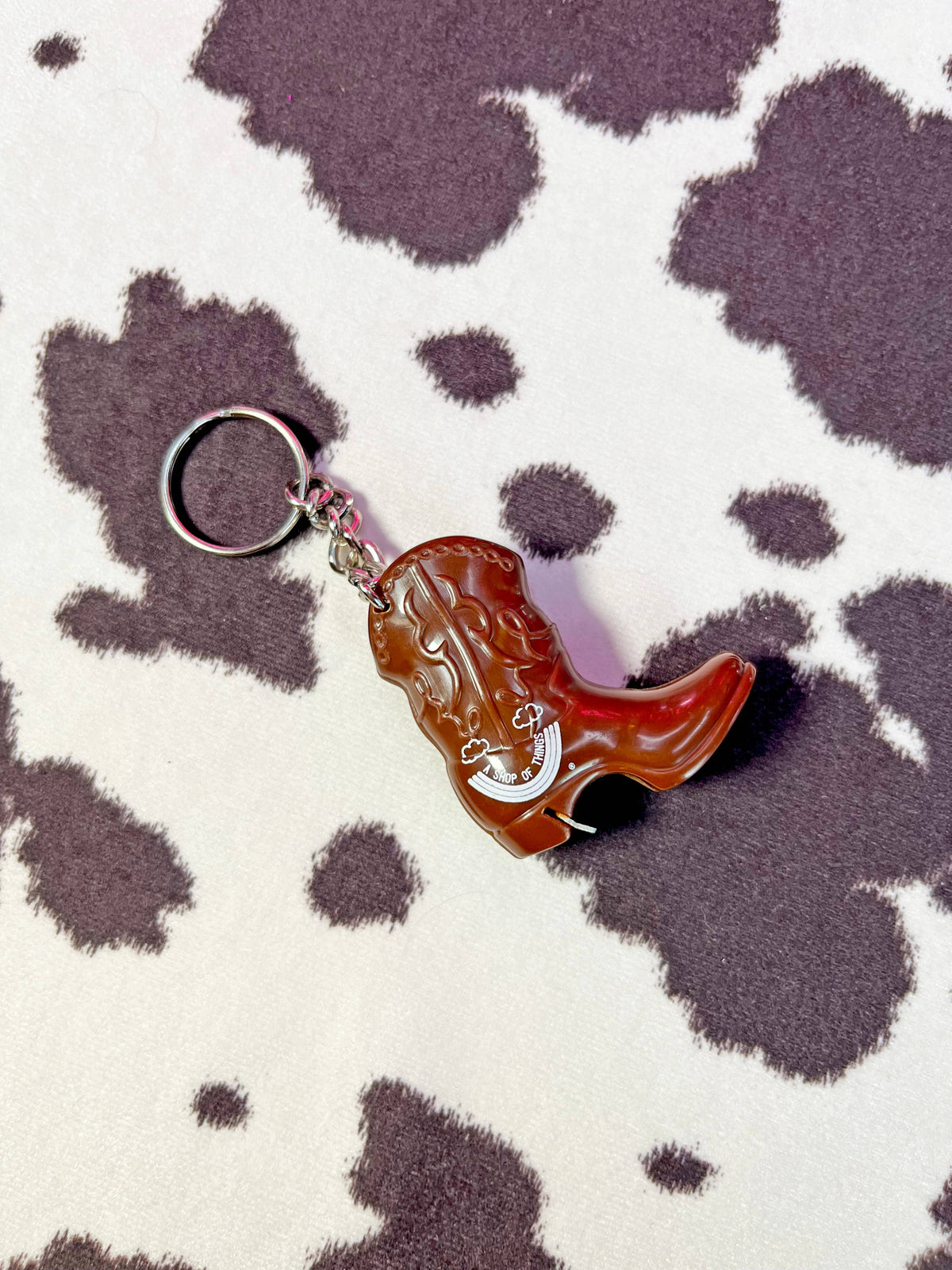 Boot Bottle Opener Keychain- Brown