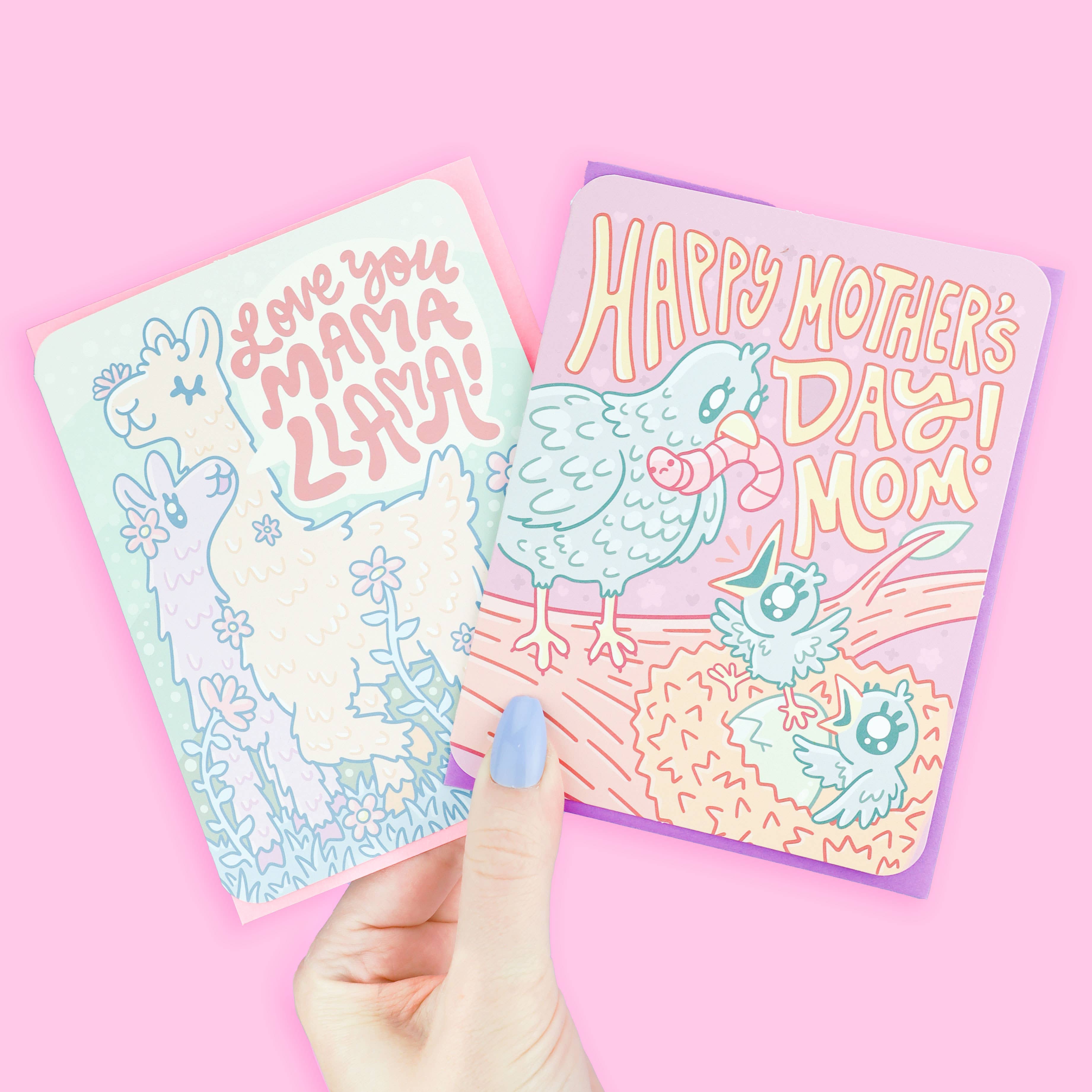 Mama Llama, Cute, Mom Gift, Mother's Day Card with Envelope