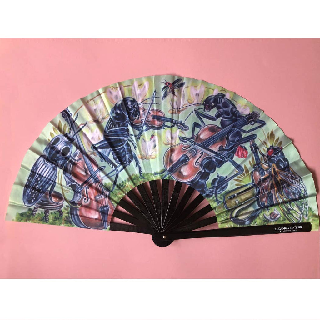 "Hexapoda Quartet" Fabric Hand Fan