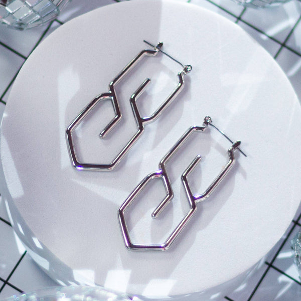 S Earrings- Silver