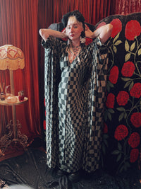 Lunar Labyrinth Slinky V-Neck Kaftan Robe