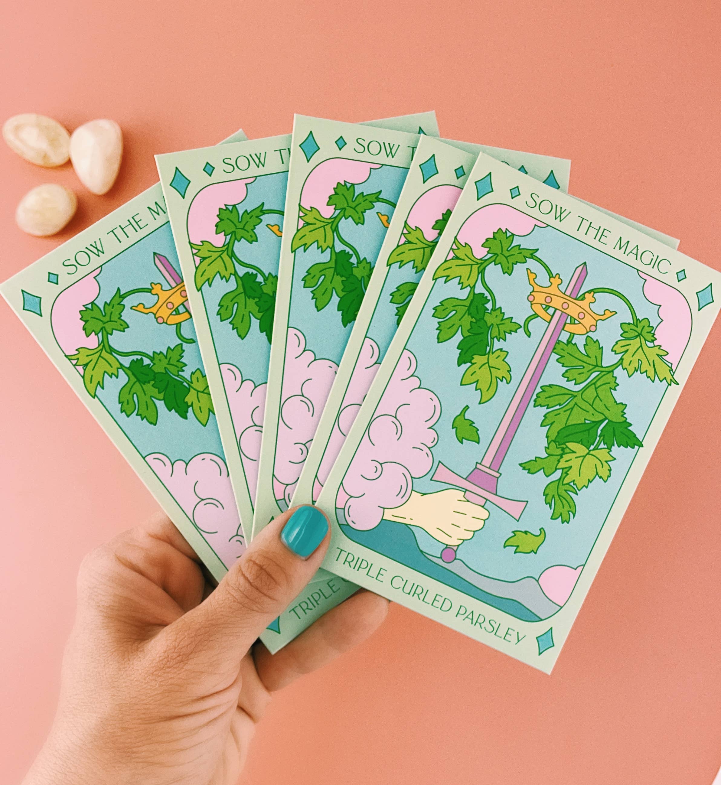 Triple Curled Parsley Tarot Garden + Gift Seed Packet