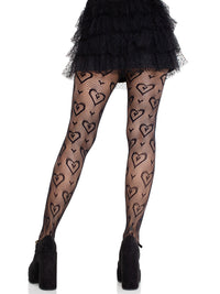 Cherie Heart Net Tights