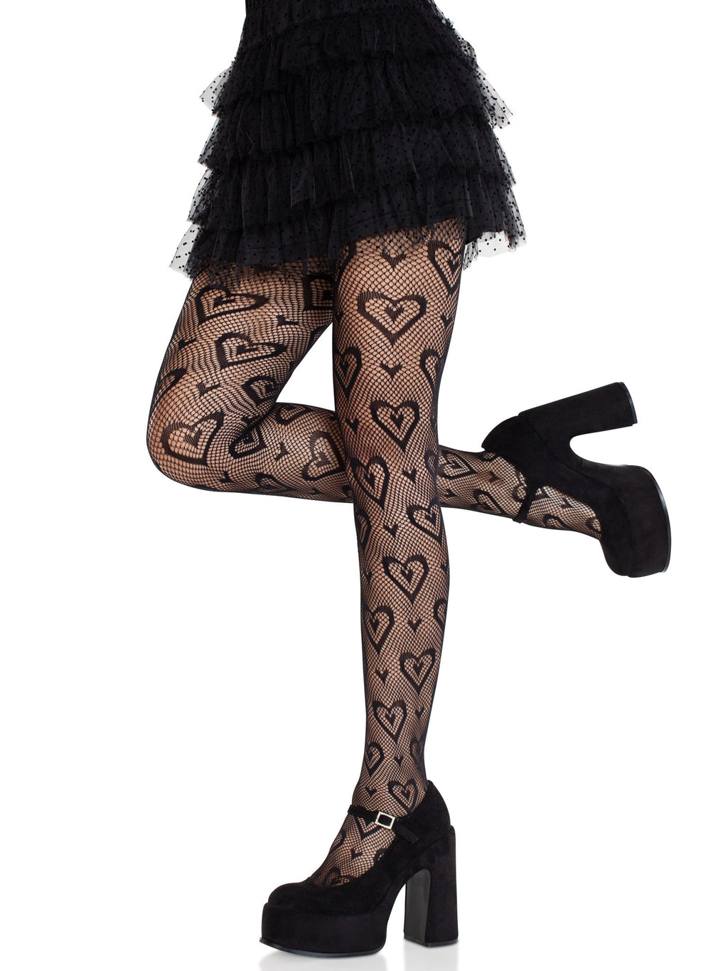 Cherie Heart Net Tights