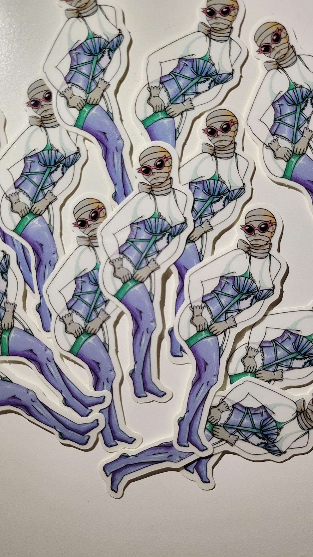 Invisible Woman Transparent Pin-Up Sticker