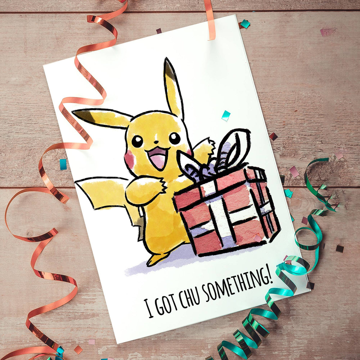 "I Got Chu" - Electric Mouse Gamer Birthday Card