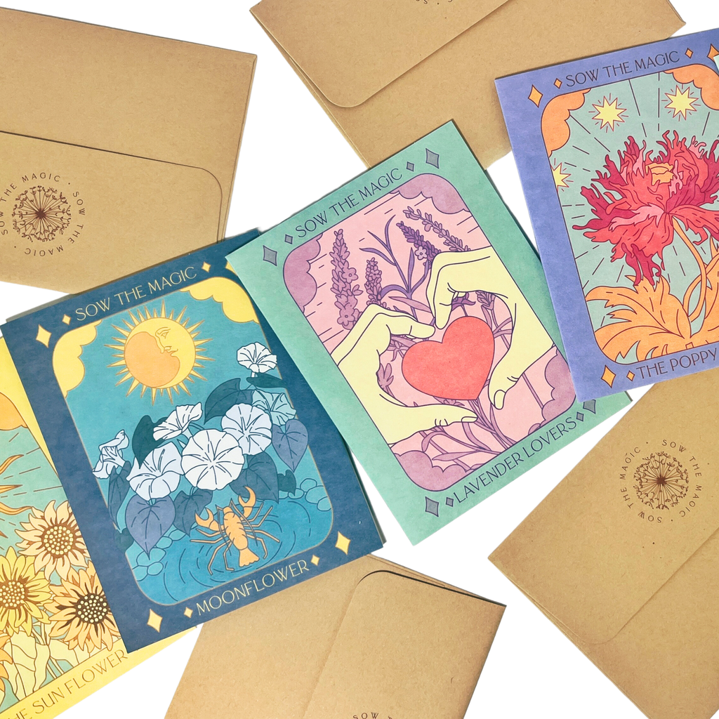 Diablo Cosmos Botanical Tarot Greeting Card
