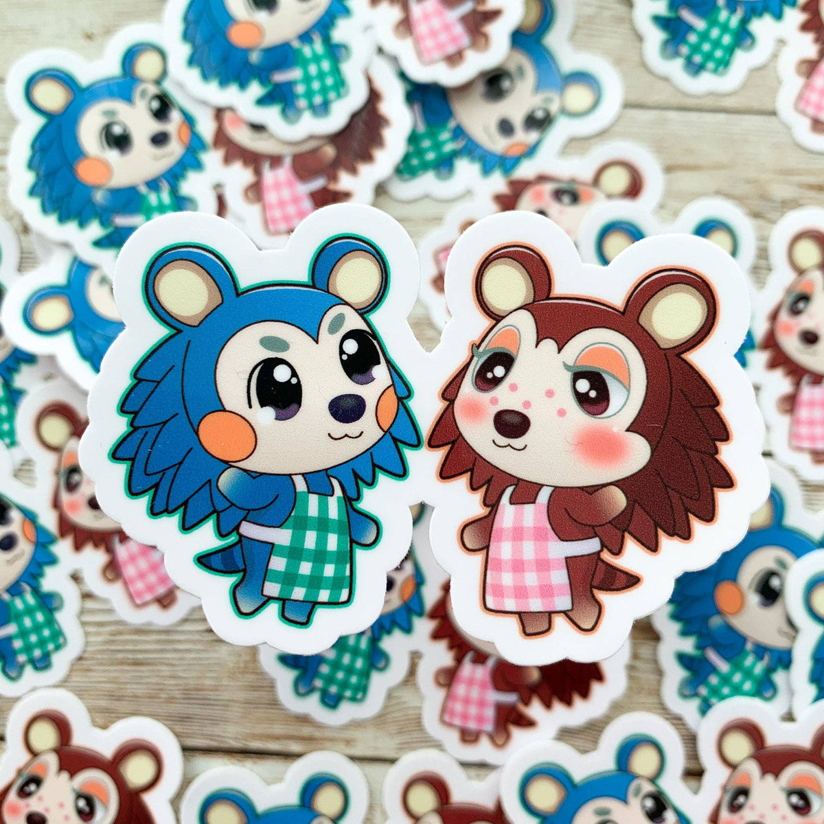 Mabel and Sable Animal Crossing Vinyl Sticker / New Horizons / ACNH / Waterproof