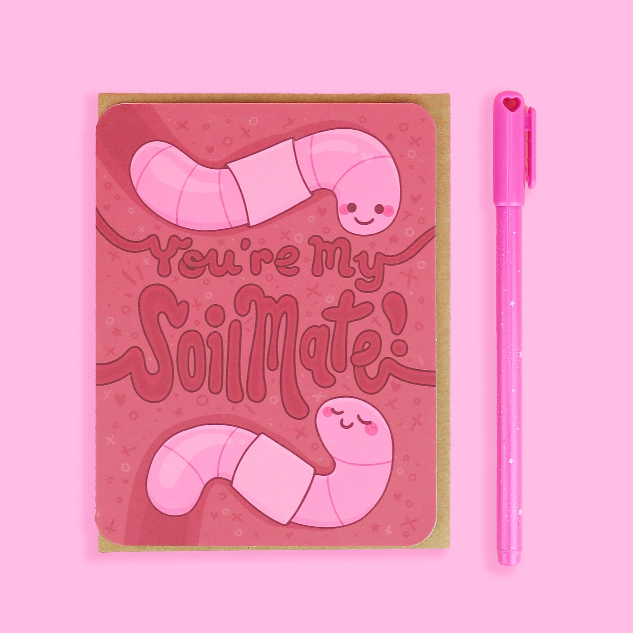 You’re My Soil-mate Worms Valentine's Greeting Card
