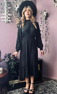 Dorothea - Classic Boho Shirred Witch Dress - READY-TO-Ship