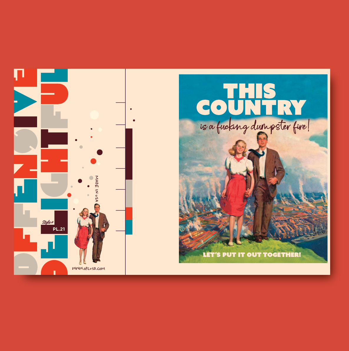 THIS COUNTRY  couple, love, political greeting card