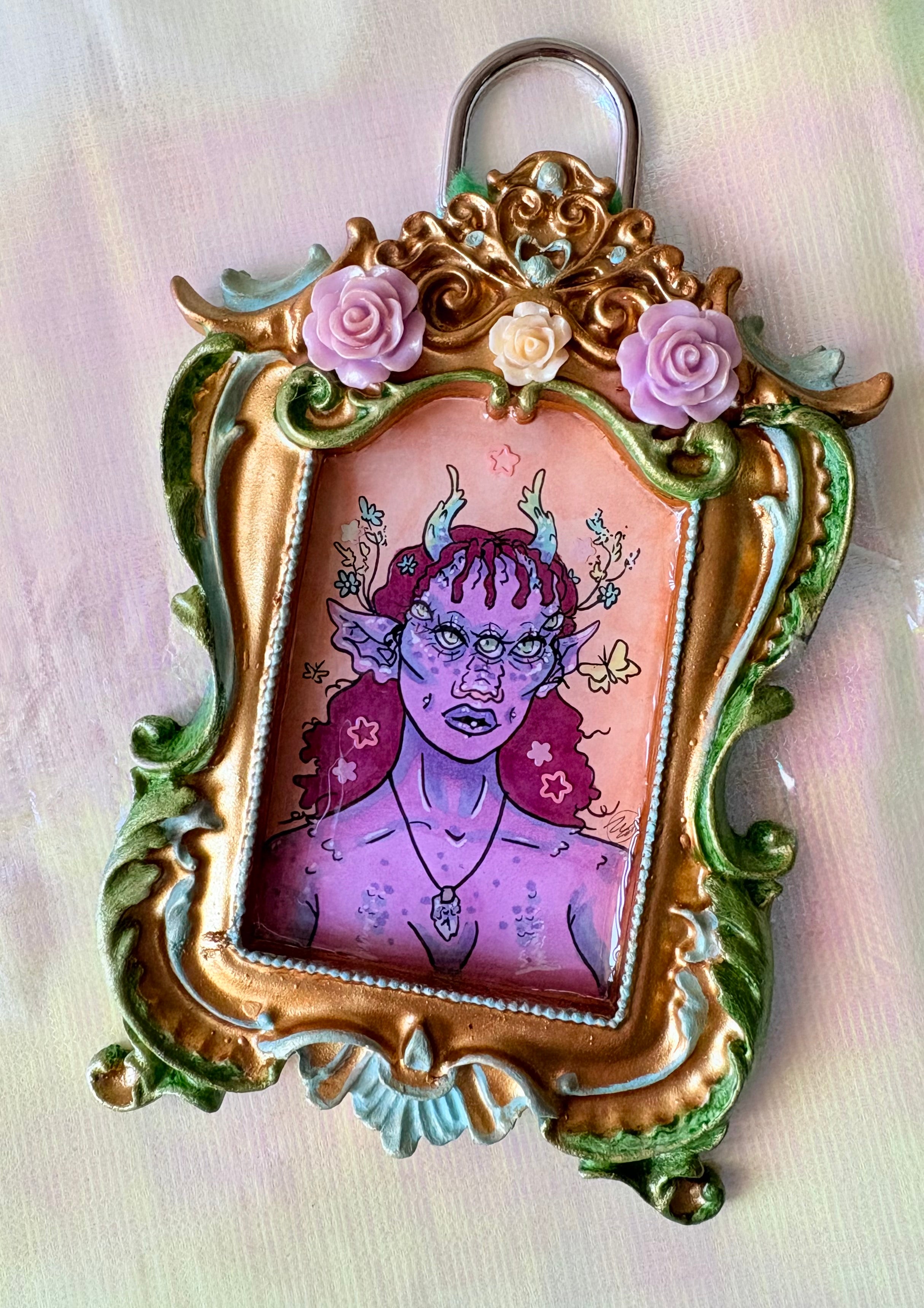 Spring Beast Mini Frame Original Art