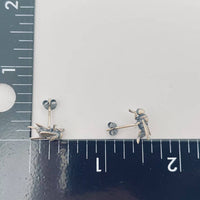 S925 Sterling Silver Fly Stud Earrings: 1 pair