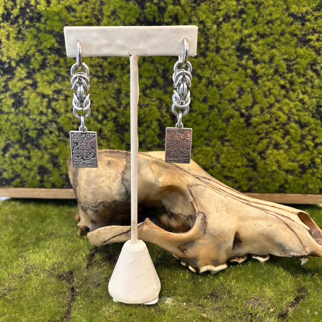 Tarot Chainmail Earrings