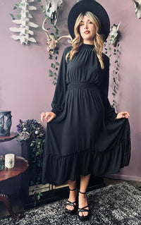 Dorothea - Classic Boho Shirred Witch Dress - READY-TO-Ship