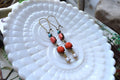 Coquette Earrings | Brass | Vintage Czech Glass