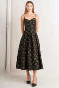 GARDEN OPERA WOVEN MIDI DRESS