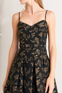 GARDEN OPERA WOVEN MIDI DRESS