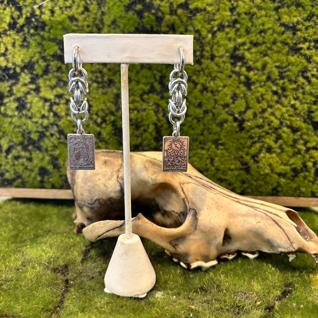 Tarot Chainmail Earrings