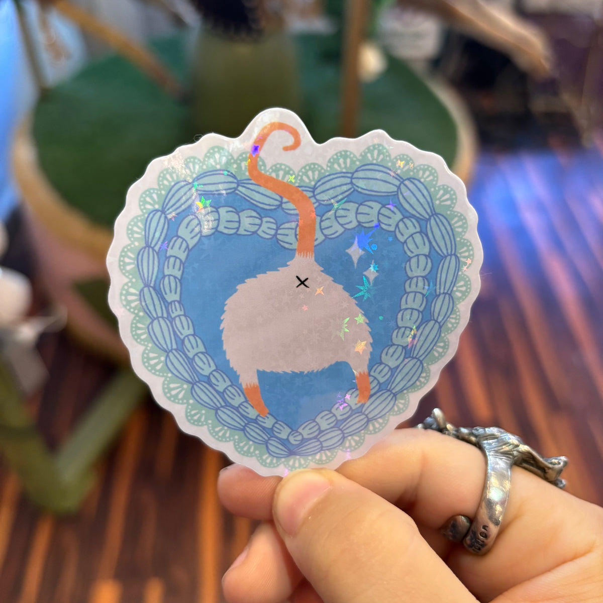 Blue Cake Rat Butt Sticker